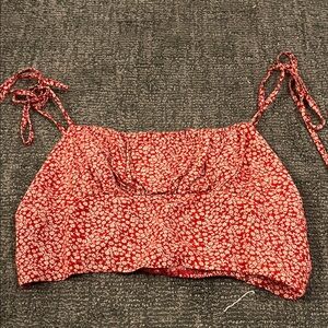 Floral Red Women's Top